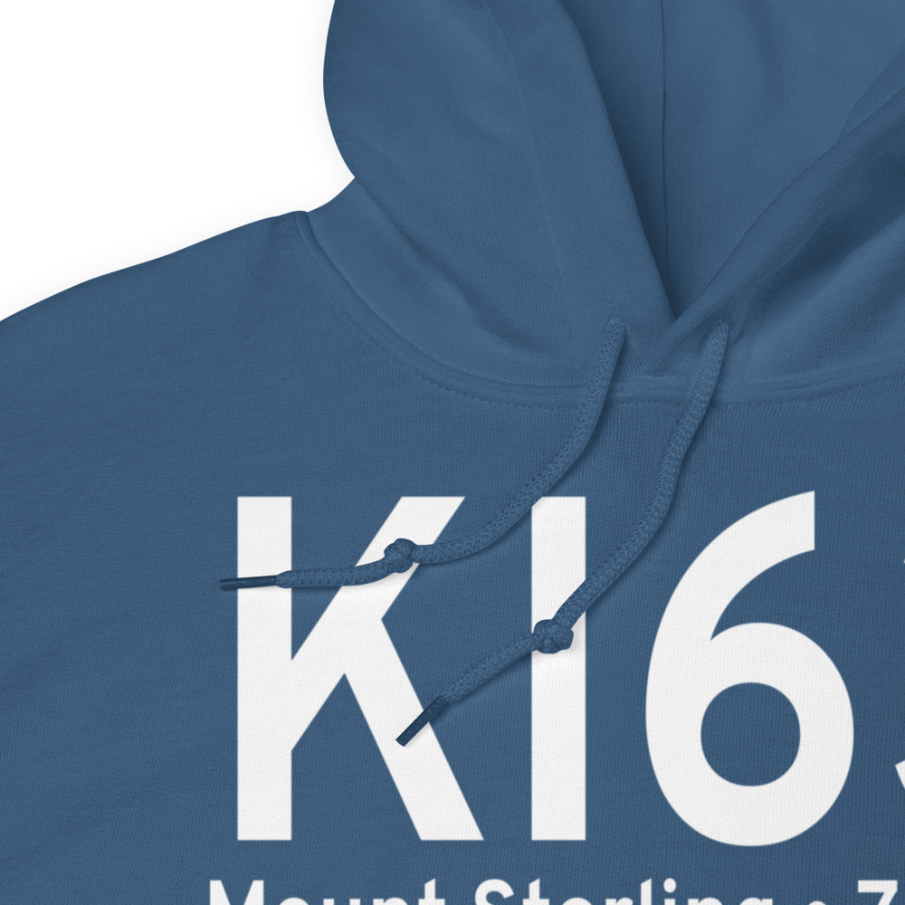 Mount Sterling Municipal Airport (KI63) ICAO Hoodie Sweatshirt 