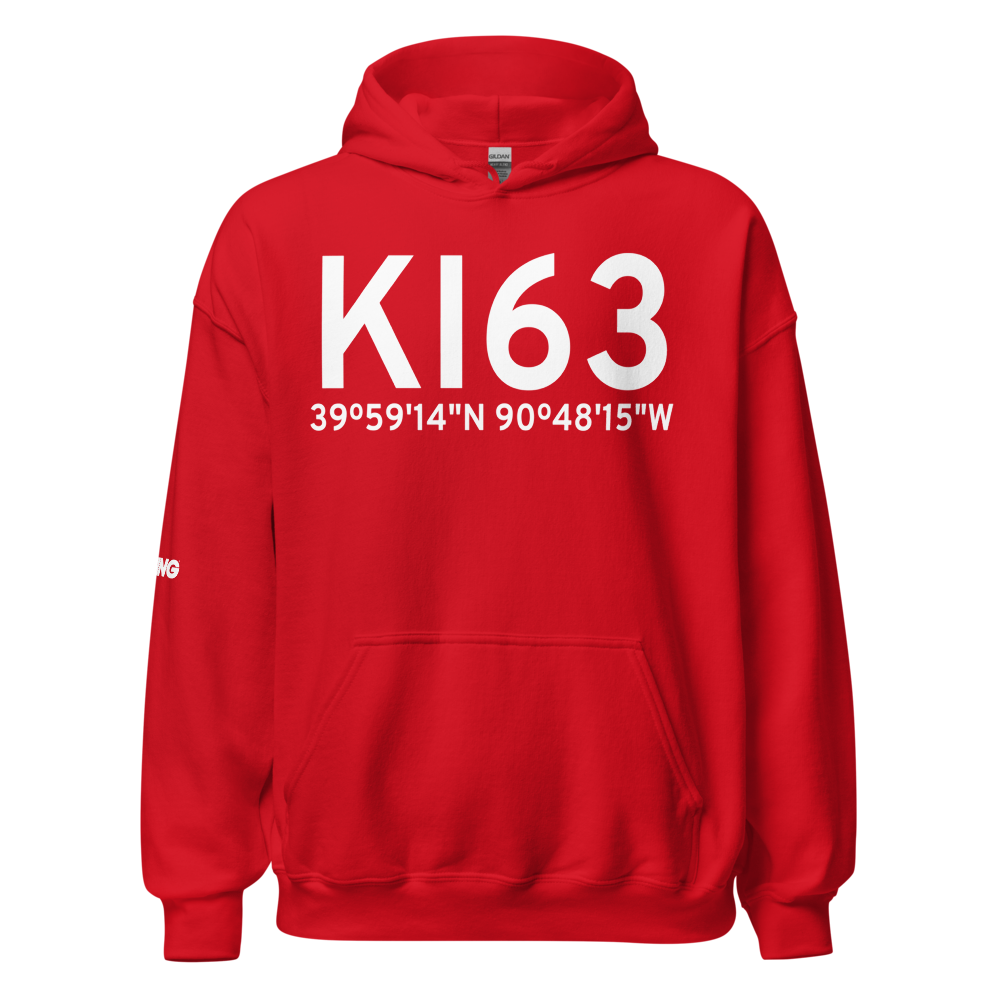 Mount Sterling Municipal Airport (KI63) ICAO Hoodie Sweatshirt 