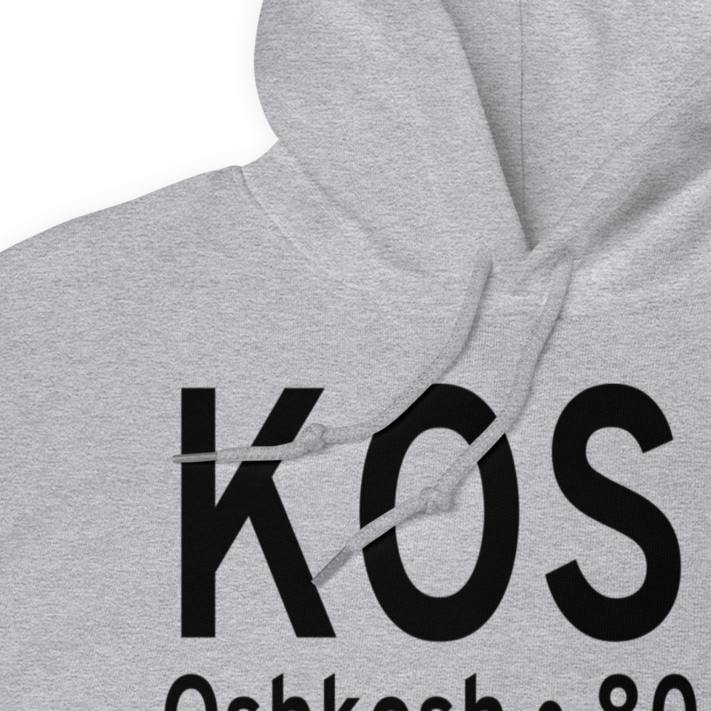 Wittman Regional Airport (KOSH) ICAO Hoodie Sweatshirt 