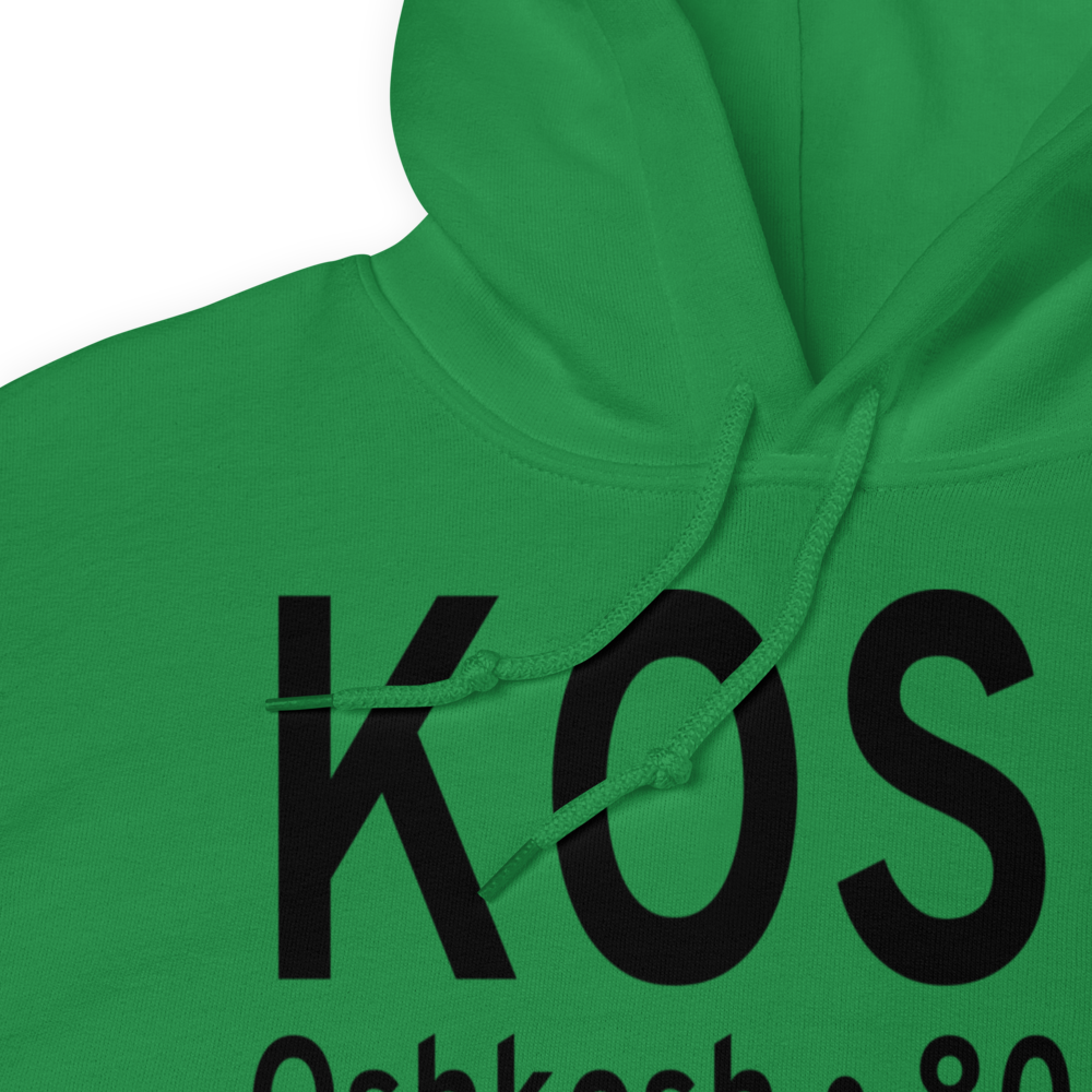 Wittman Regional Airport (KOSH) ICAO Hoodie Sweatshirt 