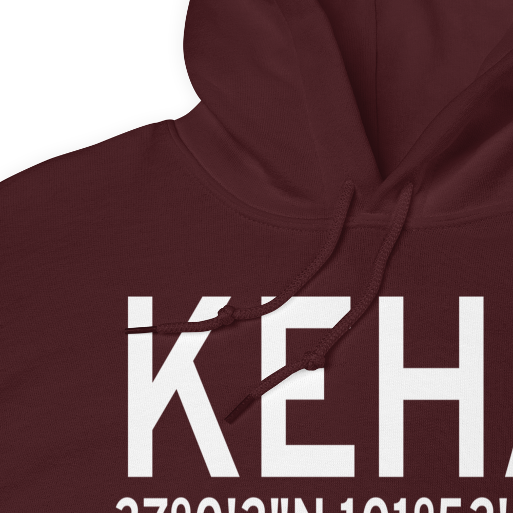 Elkhart Morton County Airport (KEHA) ICAO Hoodie Sweatshirt 