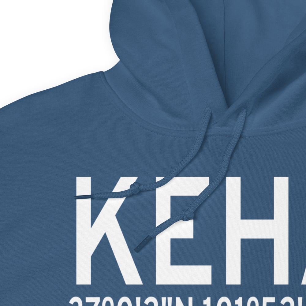 Elkhart Morton County Airport (KEHA) ICAO Hoodie Sweatshirt 