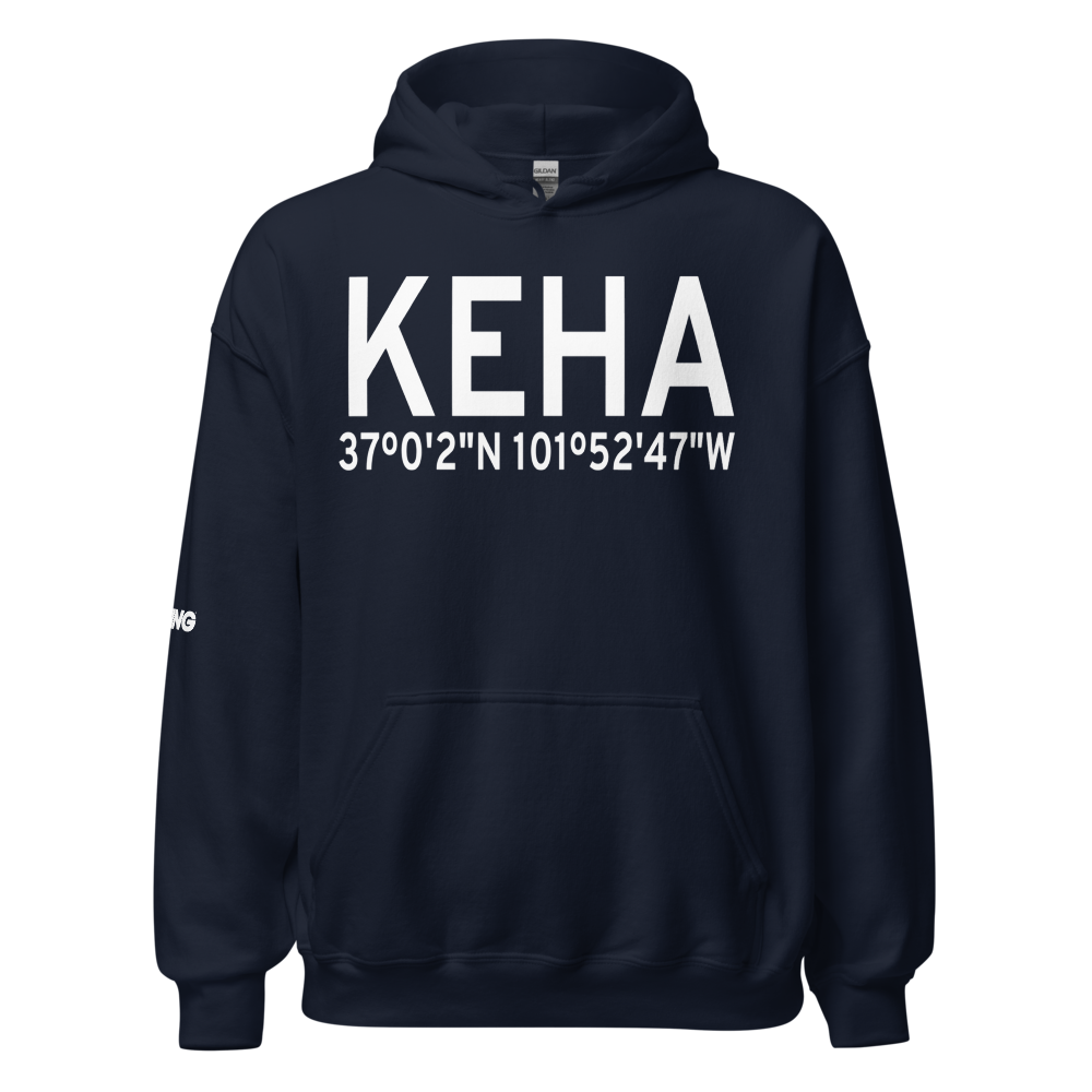 Elkhart Morton County Airport (KEHA) ICAO Hoodie Sweatshirt 