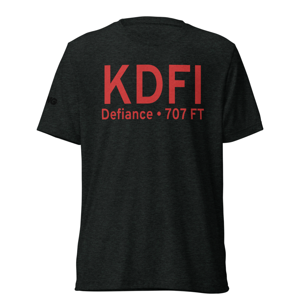 Defiance Memorial Airport (KDFI) ICAO Tri-blend T-Shirt 