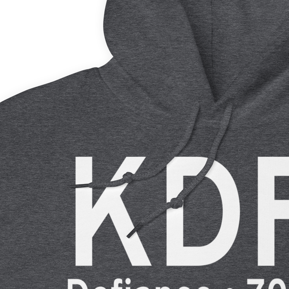Defiance Memorial Airport (KDFI) ICAO Hoodie Sweatshirt 