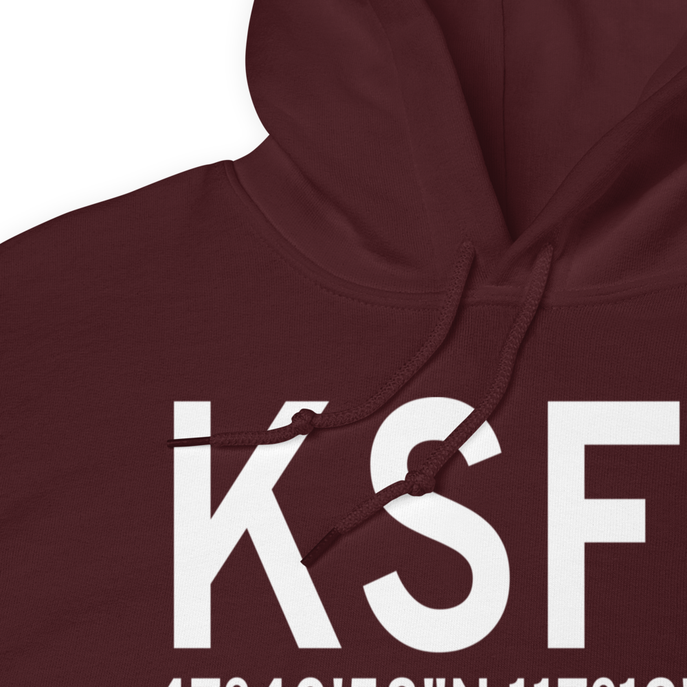 Felts Field (KSFF) ICAO Hoodie Sweatshirt 