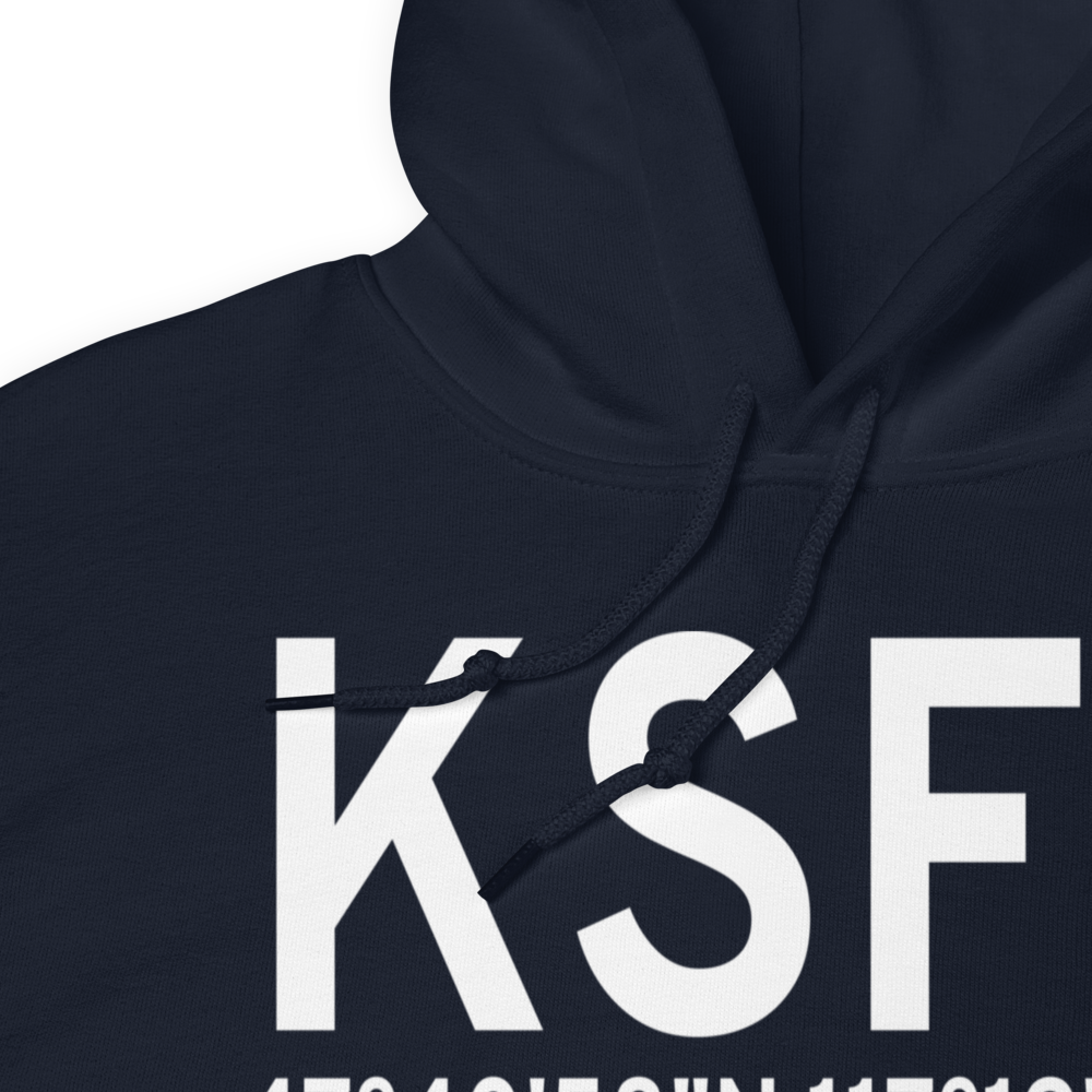 Felts Field (KSFF) ICAO Hoodie Sweatshirt 