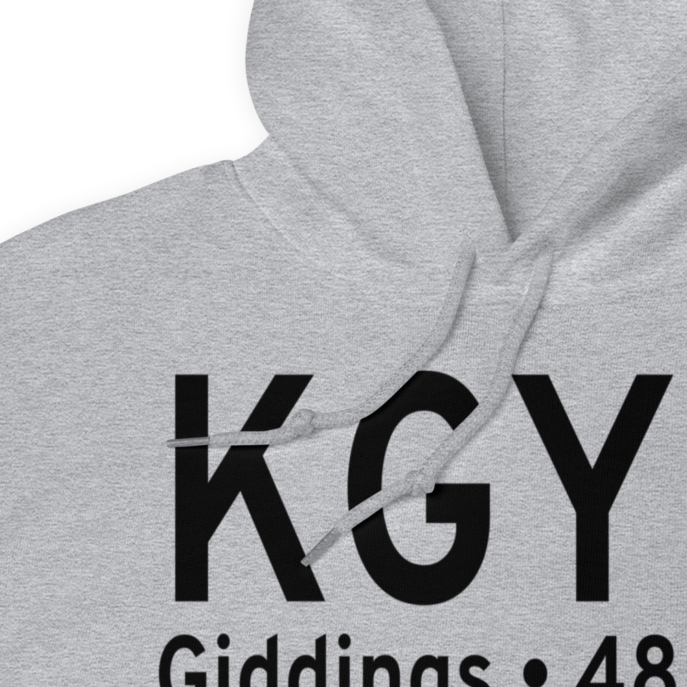 Giddings-Lee County Airport (KGYB) ICAO Hoodie Sweatshirt 