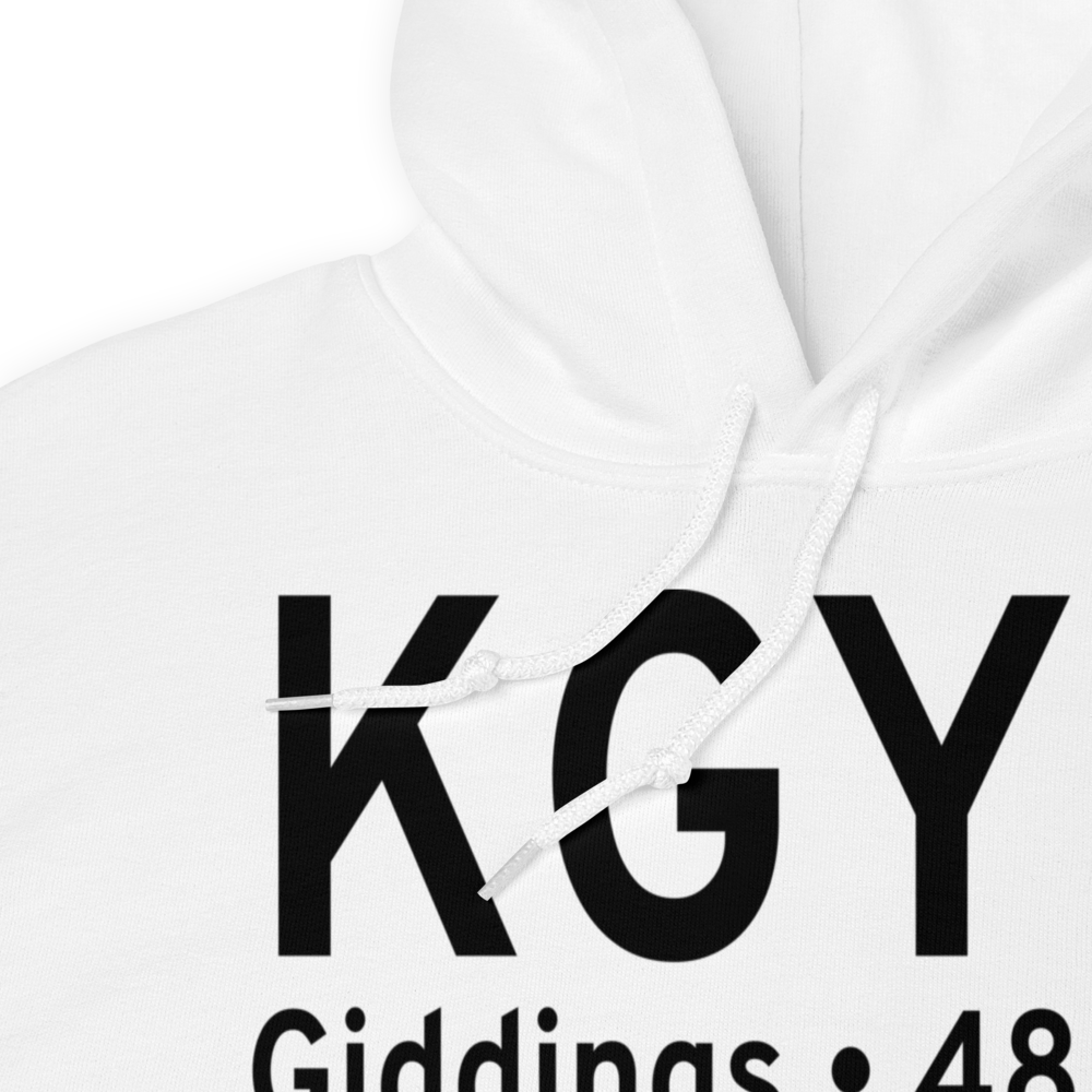 Giddings-Lee County Airport (KGYB) ICAO Hoodie Sweatshirt 