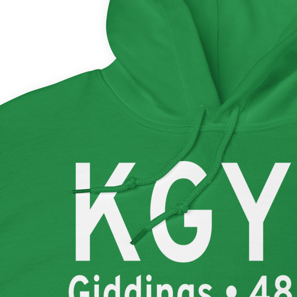 Giddings-Lee County Airport (KGYB) ICAO Hoodie Sweatshirt 