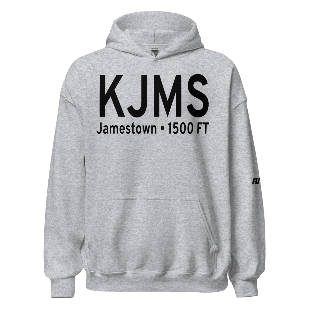 Jamestown Regional Airport (KJMS) ICAO Hoodie Sweatshirt 
