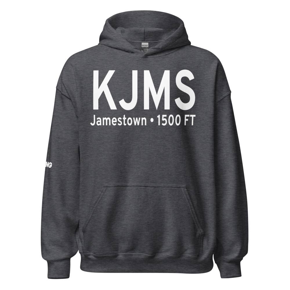 Jamestown Regional Airport (KJMS) ICAO Hoodie Sweatshirt 