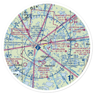 Bethel Seaplane Base (Z59) VFR Sectional Sticker (30 mile)
