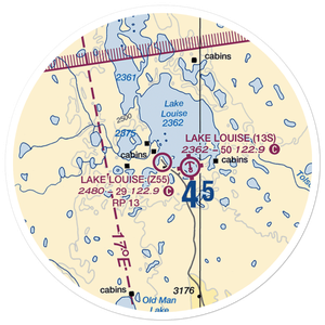 Lake Louise Airport (Z55) VFR Sectional Sticker (20 mile)