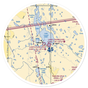 Lake Louise Airport (Z55) VFR Sectional Sticker (30 mile)