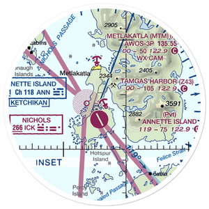 Tamgas Harbor Seaplane Base (Z43) VFR Sectional Sticker (20 mile)