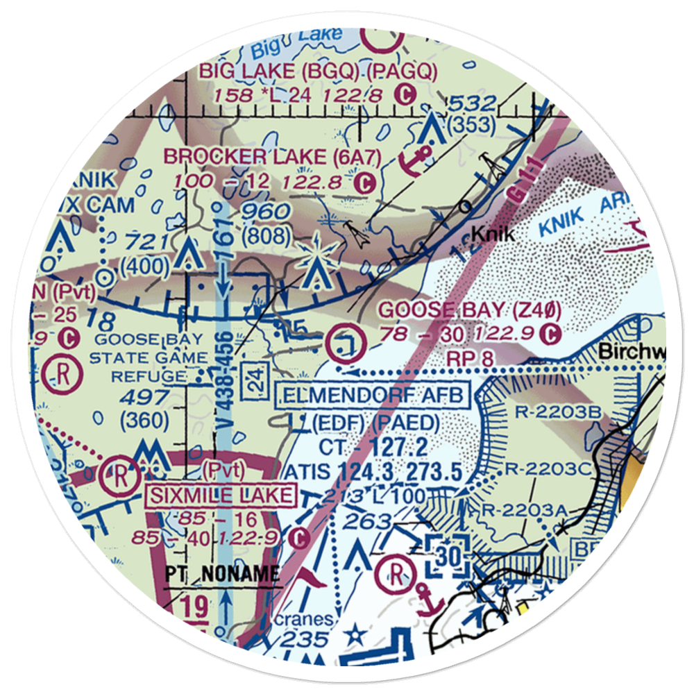 Goose Bay Airport (Z40) VFR Sectional Sticker (20 mile) 