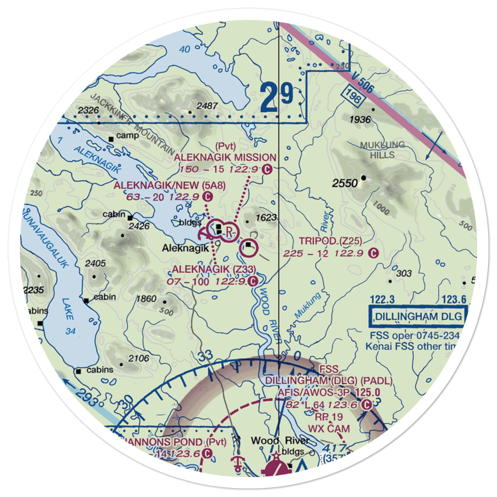 Tripod Airport (Z25) VFR Sectional Sticker (30 mile) 