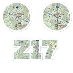 Ophir Airport (Z17) VFR Sectional Sticker Pack