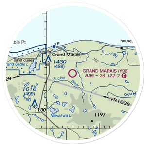 Grand Marais Airport (Y98) VFR Sectional Sticker (20 mile)