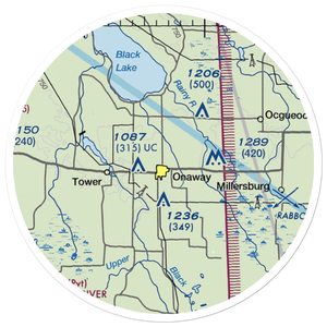 Leo E. Goetz County Airport (Y96) VFR Sectional Sticker (20 mile)