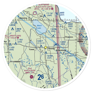 Leo E. Goetz County Airport (Y96) VFR Sectional Sticker (30 mile)