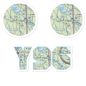 Leo E. Goetz County Airport (Y96) VFR Sectional Sticker Pack