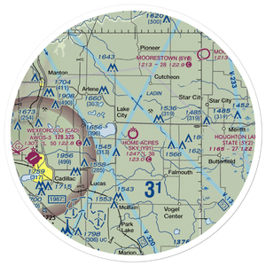 Home Acres Sky Ranch Airport (Y91) VFR Sectional Sticker (30 mile)