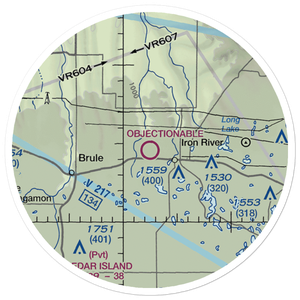 Bayfield County Airport (Y77) VFR Sectional Sticker (20 mile)