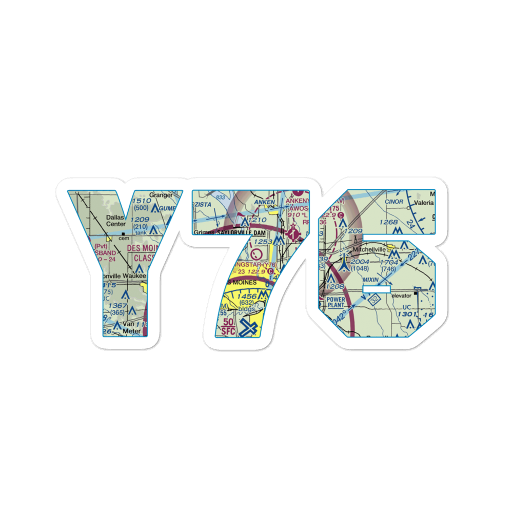 Morningstar Field (Y76) VFR Sectional Sticker 