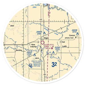 Elgin Municipal Airport (Y71) VFR Sectional Sticker (30 mile)