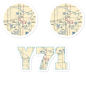 Elgin Municipal Airport (Y71) VFR Sectional Sticker Pack