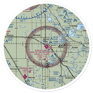 Elbow Lake Municipal - Pride of the Prairie Airport (Y63) VFR Sectional Sticker (30 mile)