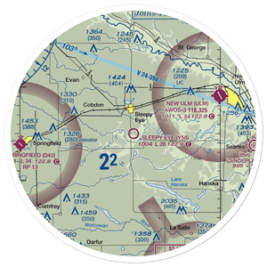 Sleepy Eye Municipal Airport (Y58) VFR Sectional Sticker (30 mile)