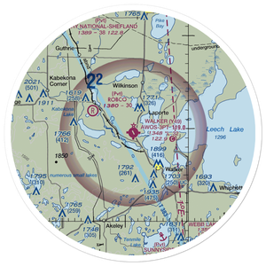 Walker Municipal Airport (Y49) VFR Sectional Sticker (30 mile)
