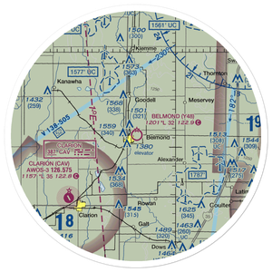 Belmond Municipal Airport (Y48) VFR Sectional Sticker (30 mile)