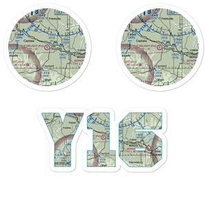 Dale Delight Airport (Y16) VFR Sectional Sticker Pack