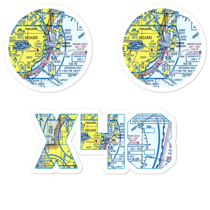 Miami Heliport (X48) VFR Sectional Sticker Pack