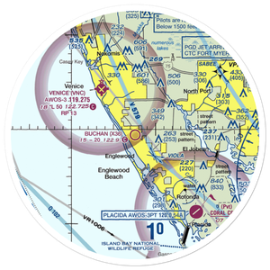 Buchan Airport (X36) VFR Sectional Sticker (30 mile)