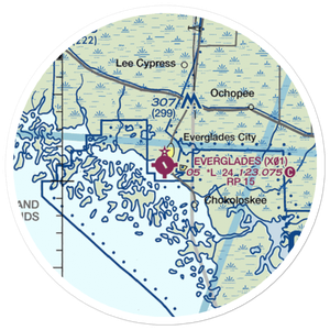 Everglades Airpark (X01) VFR Sectional Sticker (20 mile)