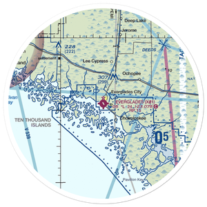 Everglades Airpark (X01) VFR Sectional Sticker (30 mile)