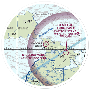 Stebbins Airport (WBB) VFR Sectional Sticker (20 mile)