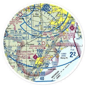 Wickenheiser Airport (W87) VFR Sectional Sticker (30 mile)