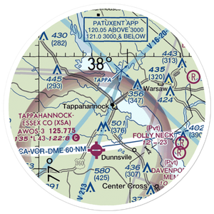 Tappahannock Municipal Airport (W79) VFR Sectional Sticker (20 mile)
