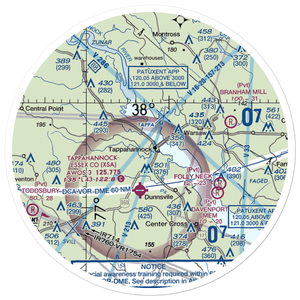 Tappahannock Municipal Airport (W79) VFR Sectional Sticker (30 mile)