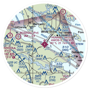 Hummel Field (W75) VFR Sectional Sticker (20 mile)