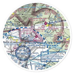 Mid Atlantic Soaring Center Airport (W73) VFR Sectional Sticker (30 mile)