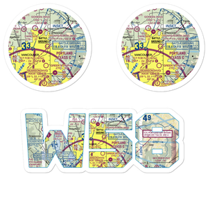 Cedars North Airpark (W58) VFR Sectional Sticker Pack