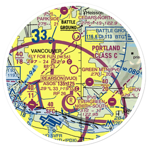 Fly For Fun Airport (W56) VFR Sectional Sticker (20 mile)