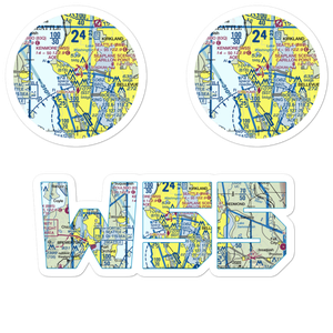 Kenmore Air Harbor Seaplane Base (W55) VFR Sectional Sticker Pack